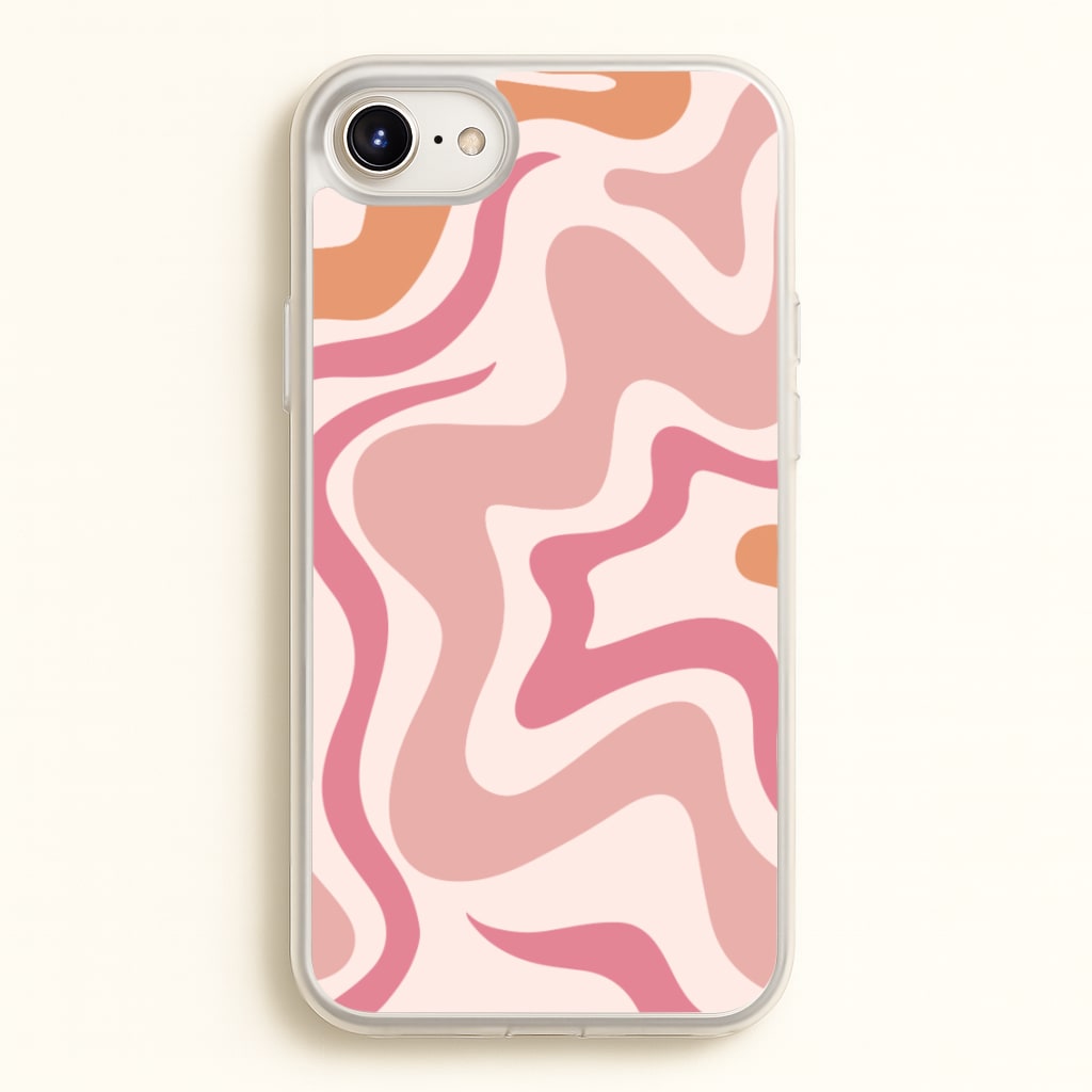 Pink Waves - Abstract Phone Case for iPhone 6 Plus / 7 Plus / 8 Plus