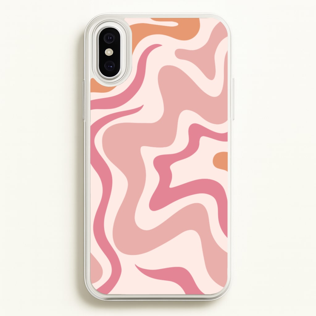 Pink Waves - Abstract Phone Case for iPhone XS Max