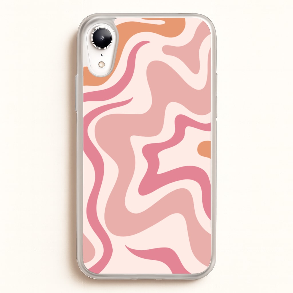 Pink Waves - Abstract Phone Case for iPhone XR