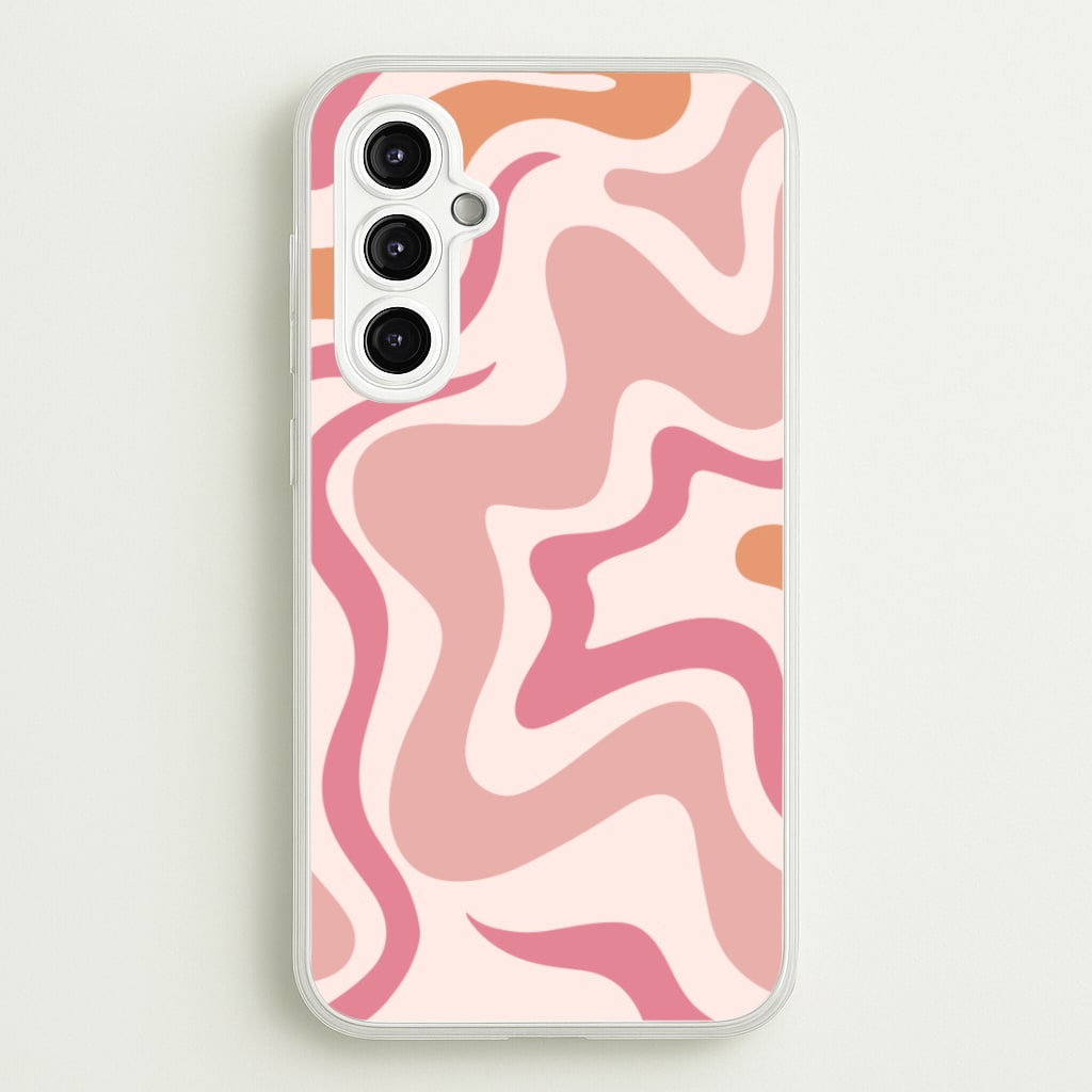 Pink Waves - Abstract Phone Case for Galaxy A14