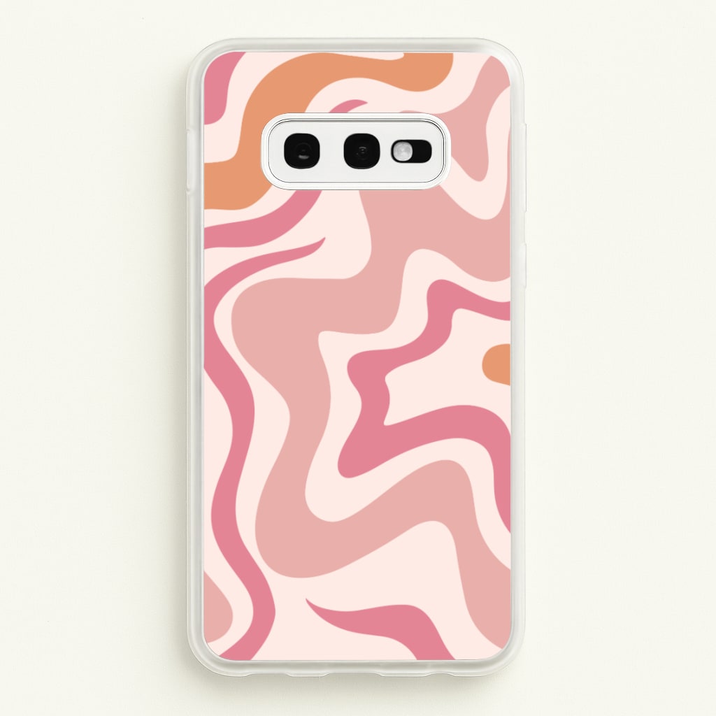 Pink Waves - Abstract Phone Case for Galaxy S10e