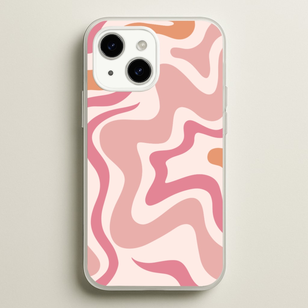 Pink Waves - Abstract Phone Case for iPhone 14 Plus