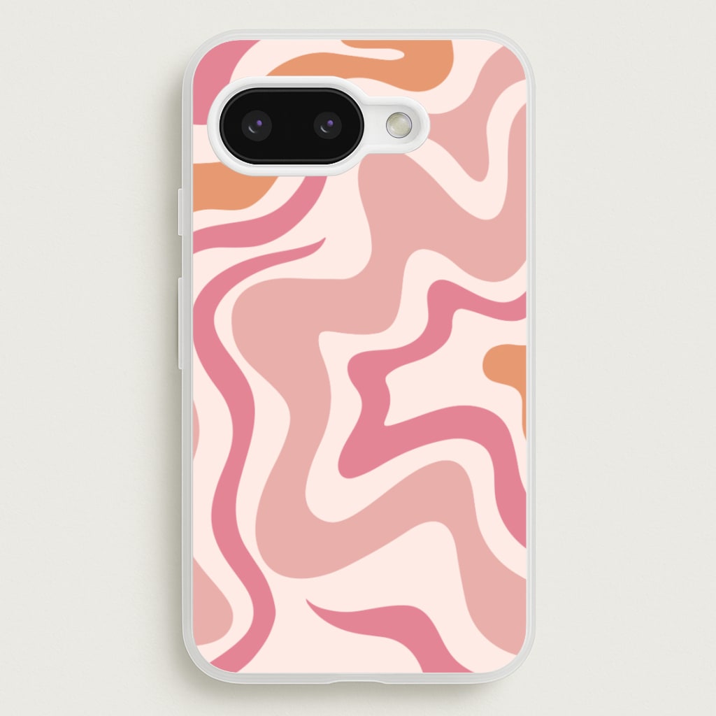 Pink Waves - Abstract Phone Case for Google Pixel 9a