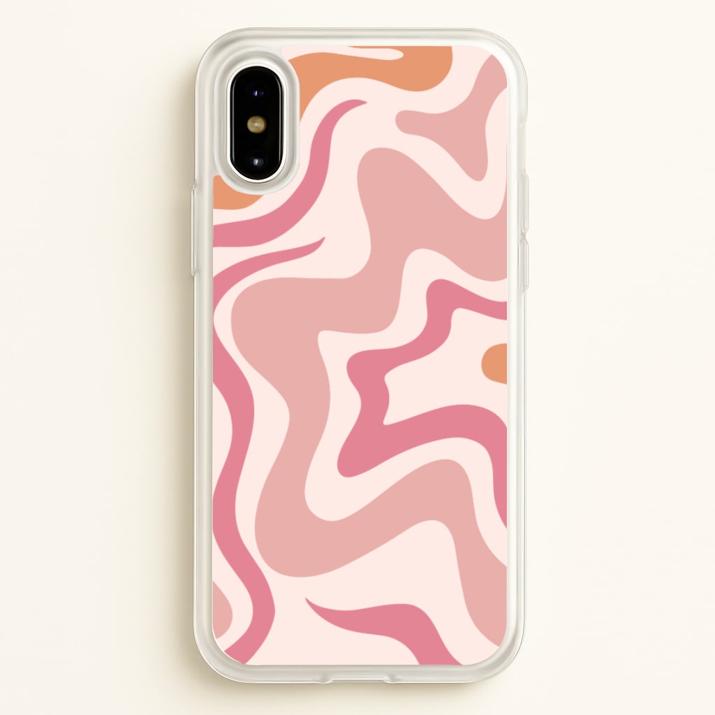 Pink Waves - Abstract Phone Case for iPhone X / XS