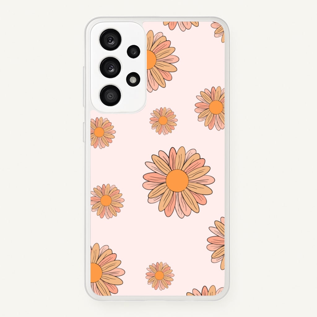 Peach Daisy - Floral Pattern Phone Case for Galaxy A53