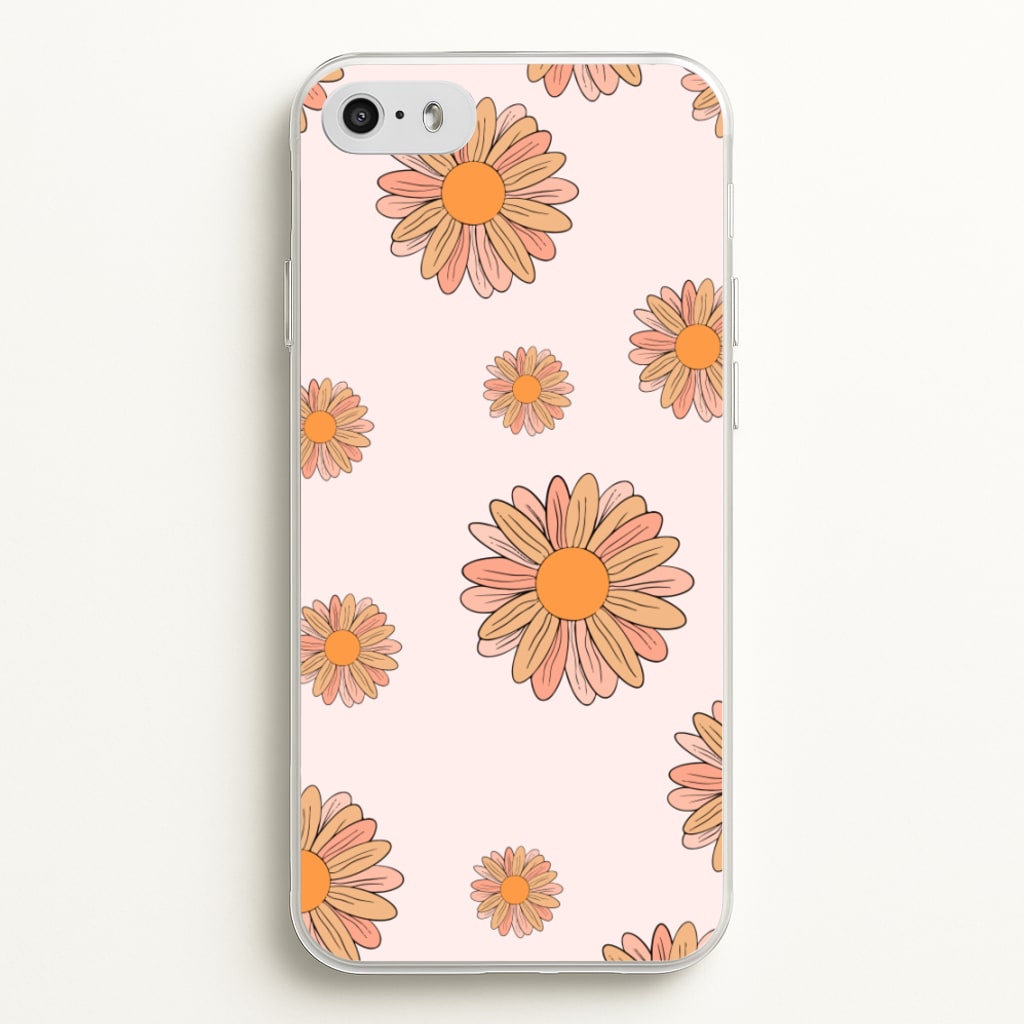 Peach Daisy - Floral Pattern Phone Case for iPhone 5 / 5s / SE 2016