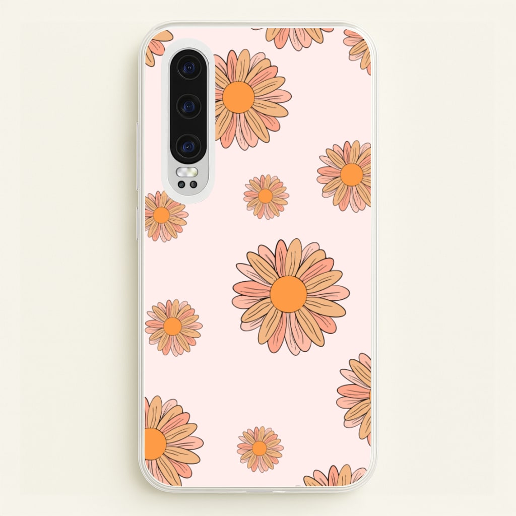 Peach Daisy - Floral Pattern Phone Case for Huawei P30