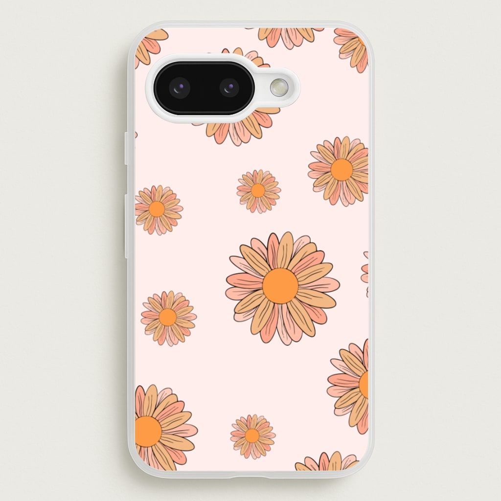 Peach Daisy - Floral Pattern Phone Case for Google Pixel 9a