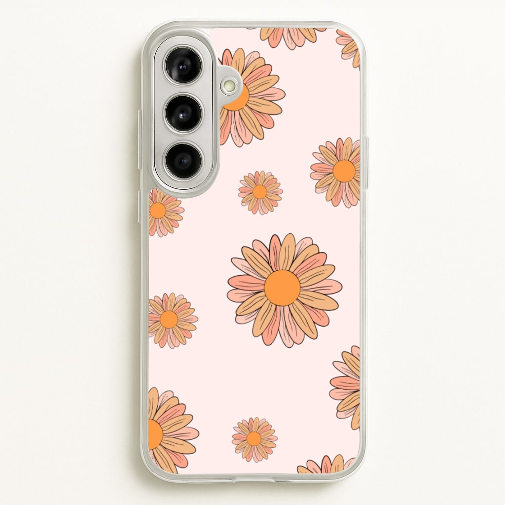 Peach Daisy - Floral Pattern Phone Case for Galaxy A56