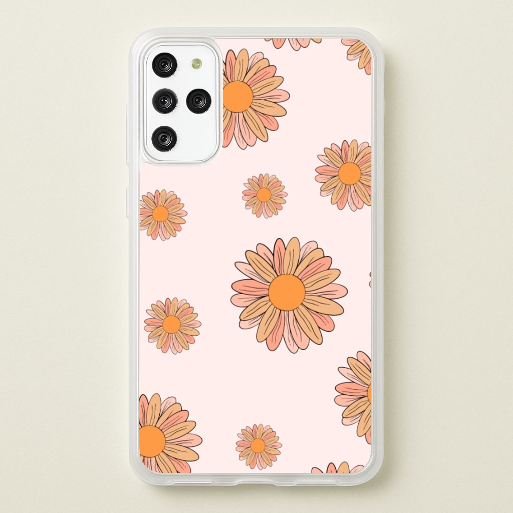 Peach Daisy - Floral Pattern Phone Case for Galaxy S20 Plus