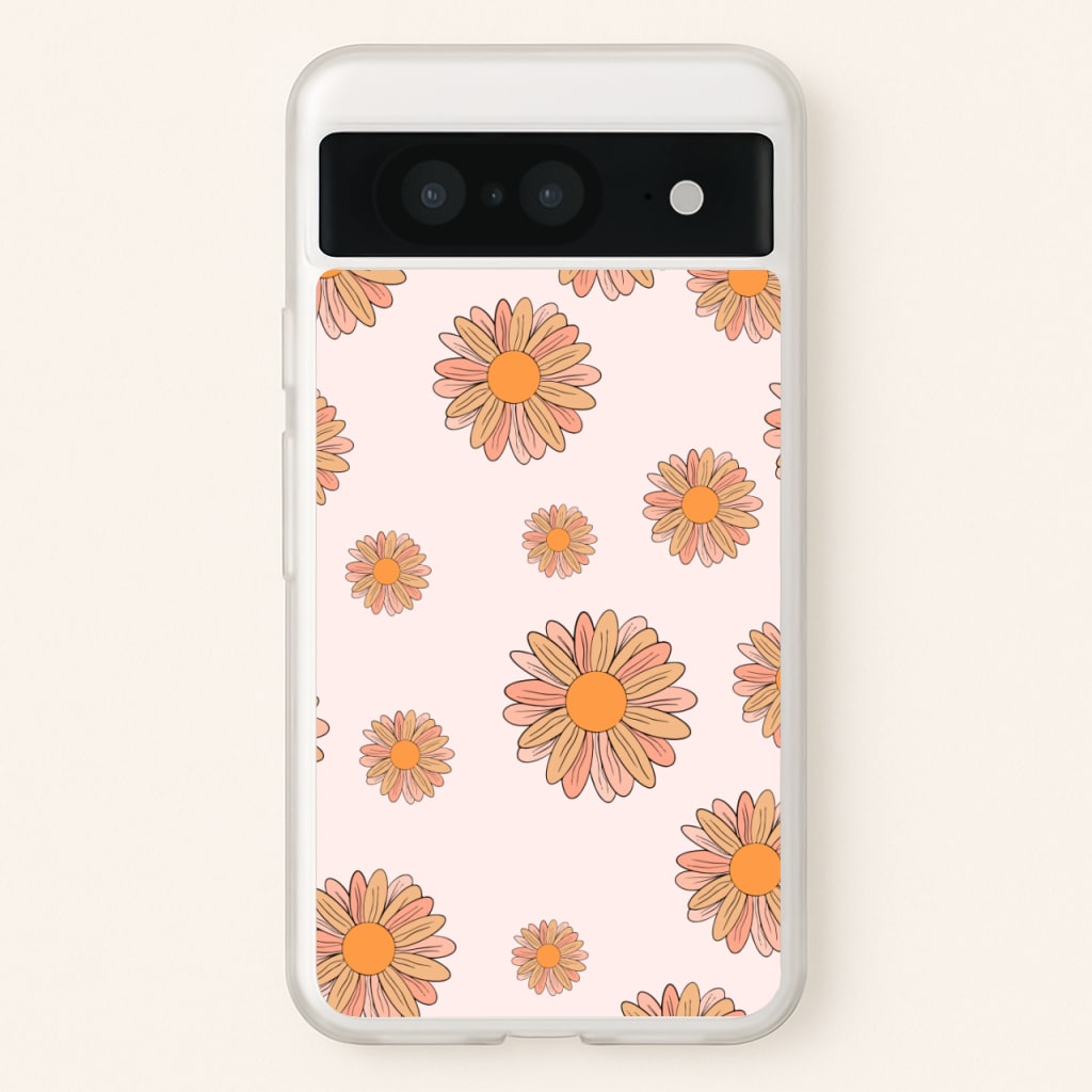 Peach Daisy - Floral Pattern Phone Case for Google Pixel 8
