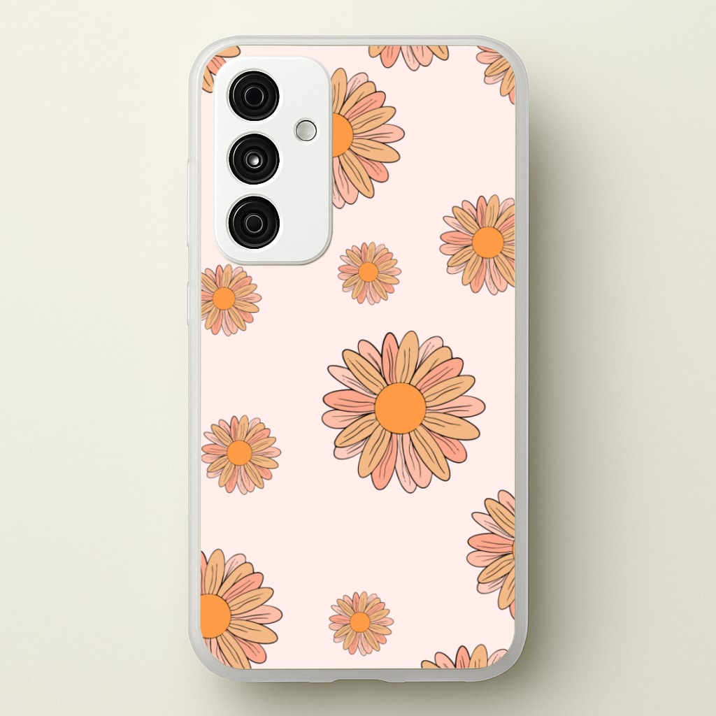 Peach Daisy - Floral Pattern Phone Case for Galaxy A15