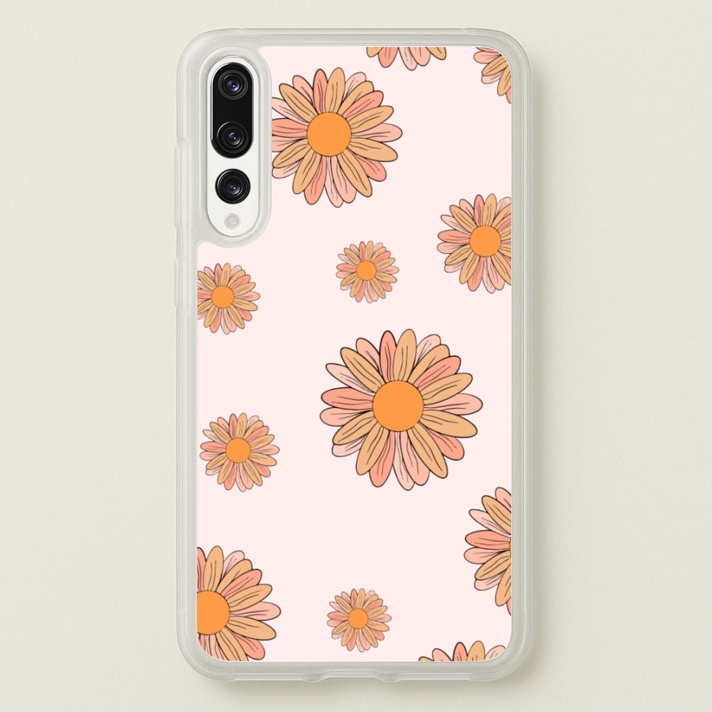 Peach Daisy - Floral Pattern Phone Case for Huawei P20 Pro