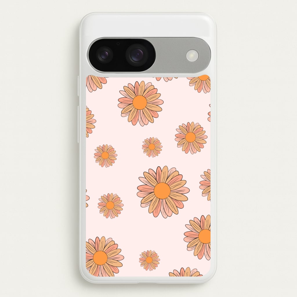 Peach Daisy - Floral Pattern Phone Case for Google Pixel 9 / 9 Pro