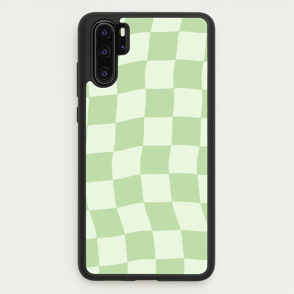 Green Checkers - Abstract Pattern Phone Case for Huawei P30 Pro