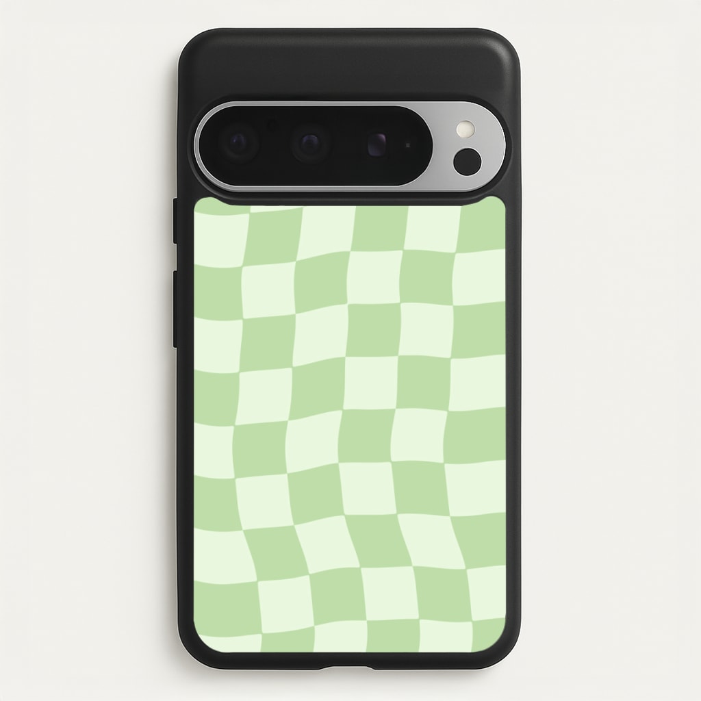 Green Checkers - Abstract Pattern Phone Case for Google Pixel 9 Pro XL