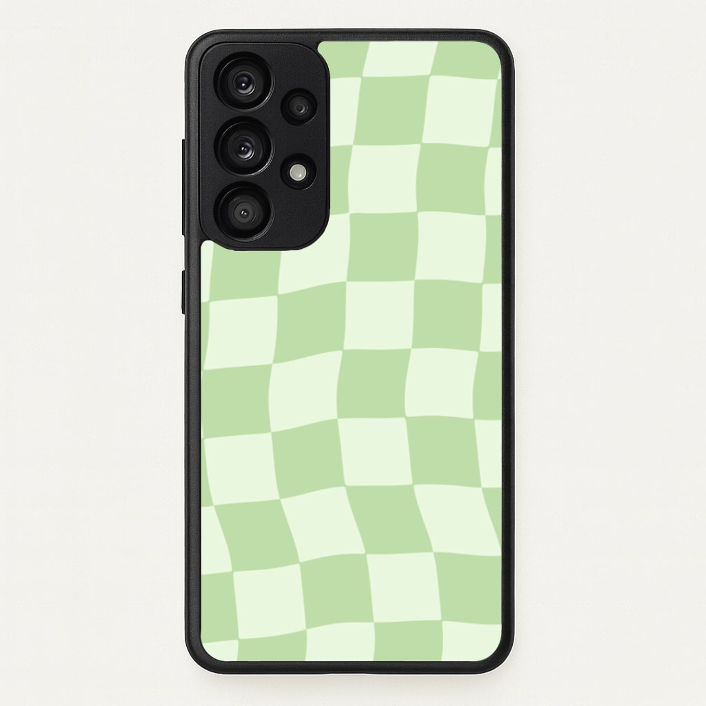 Green Checkers - Abstract Pattern Phone Case for Galaxy A53