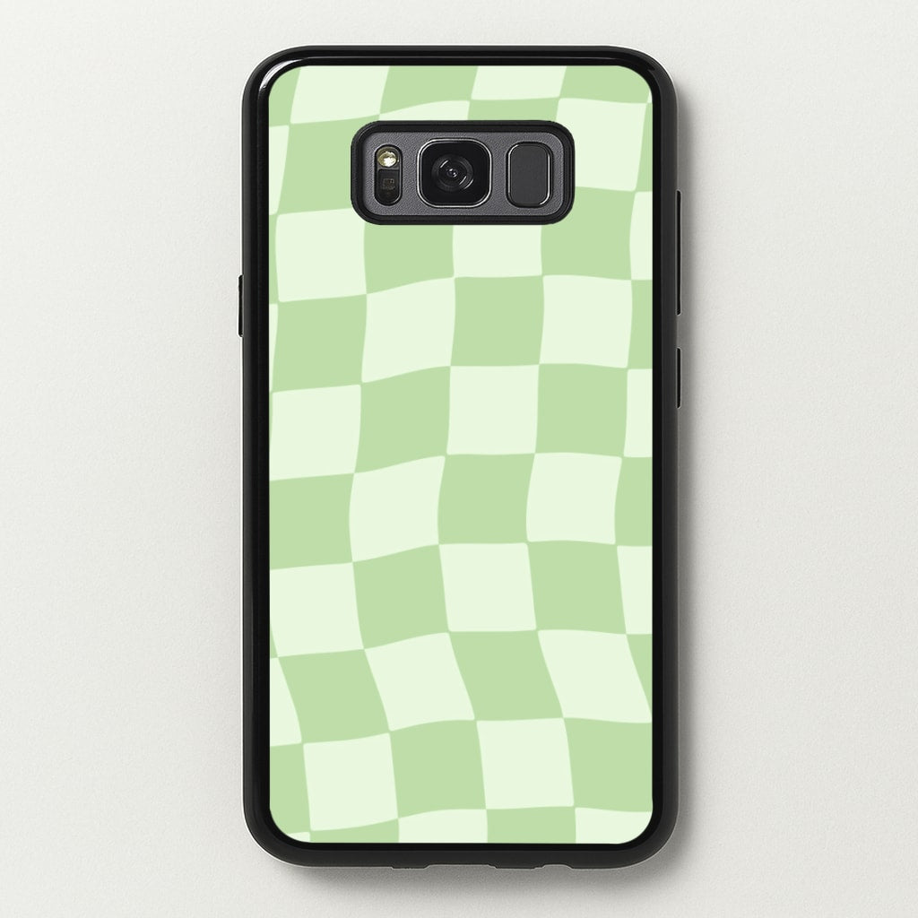 Green Checkers - Abstract Pattern Phone Case for Galaxy S8 Plus