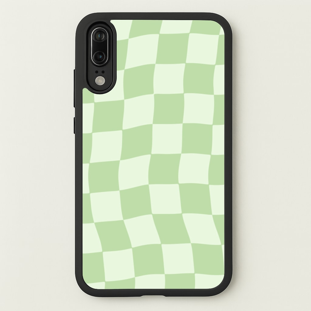 Green Checkers - Abstract Pattern Phone Case for Huawei P20