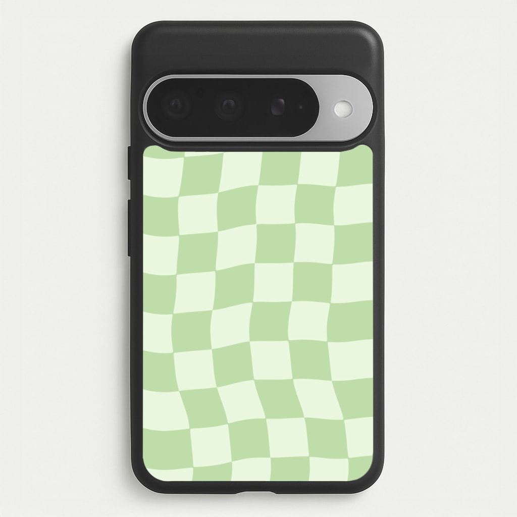 Green Checkers Phone Case for Google Pixel 10 Pro XL