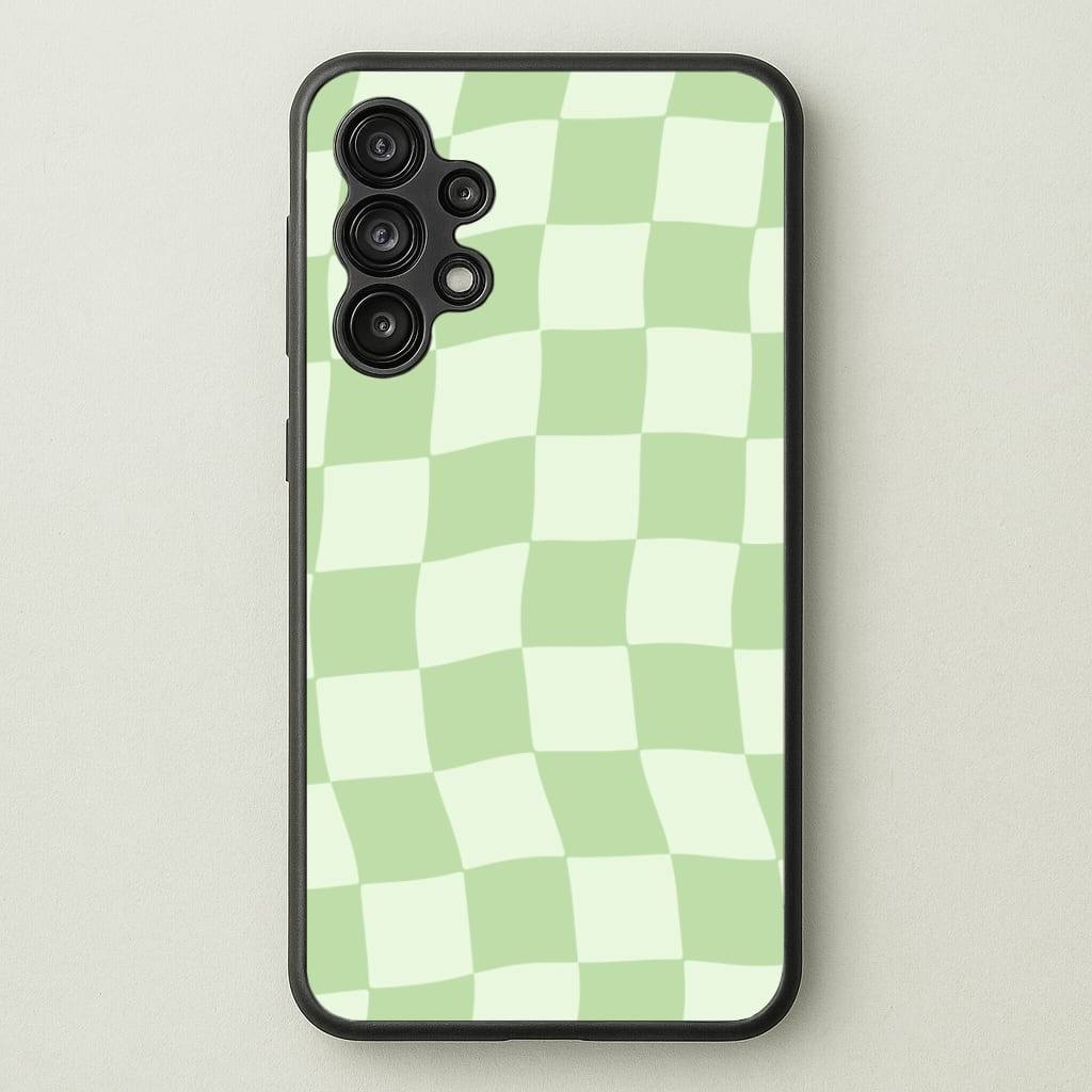 Green Checkers - Abstract Pattern Phone Case for Galaxy A13