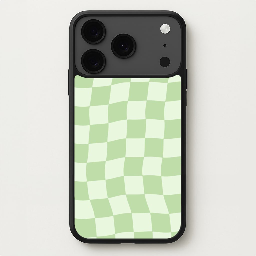 Green Checkers Phone Case for iPhone 17 Pro Max