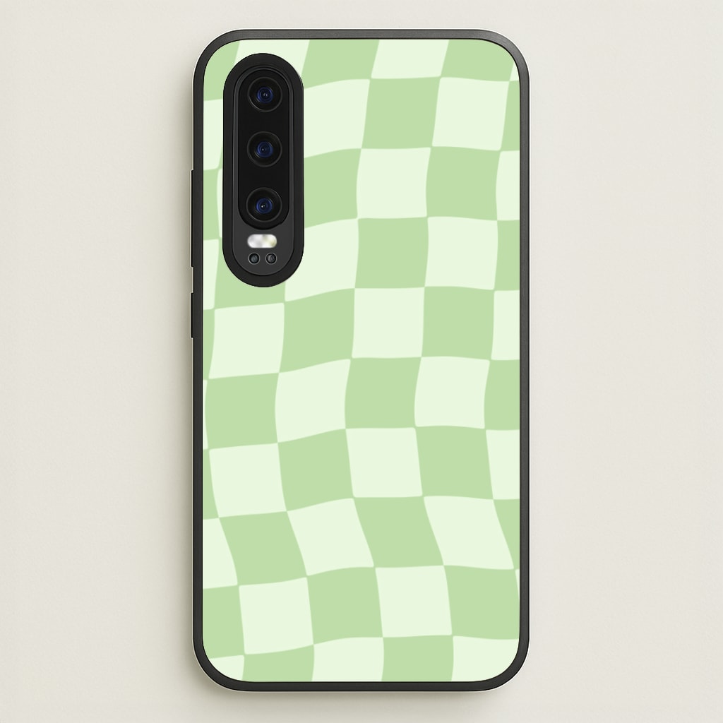 Green Checkers - Abstract Pattern Phone Case for Huawei P30