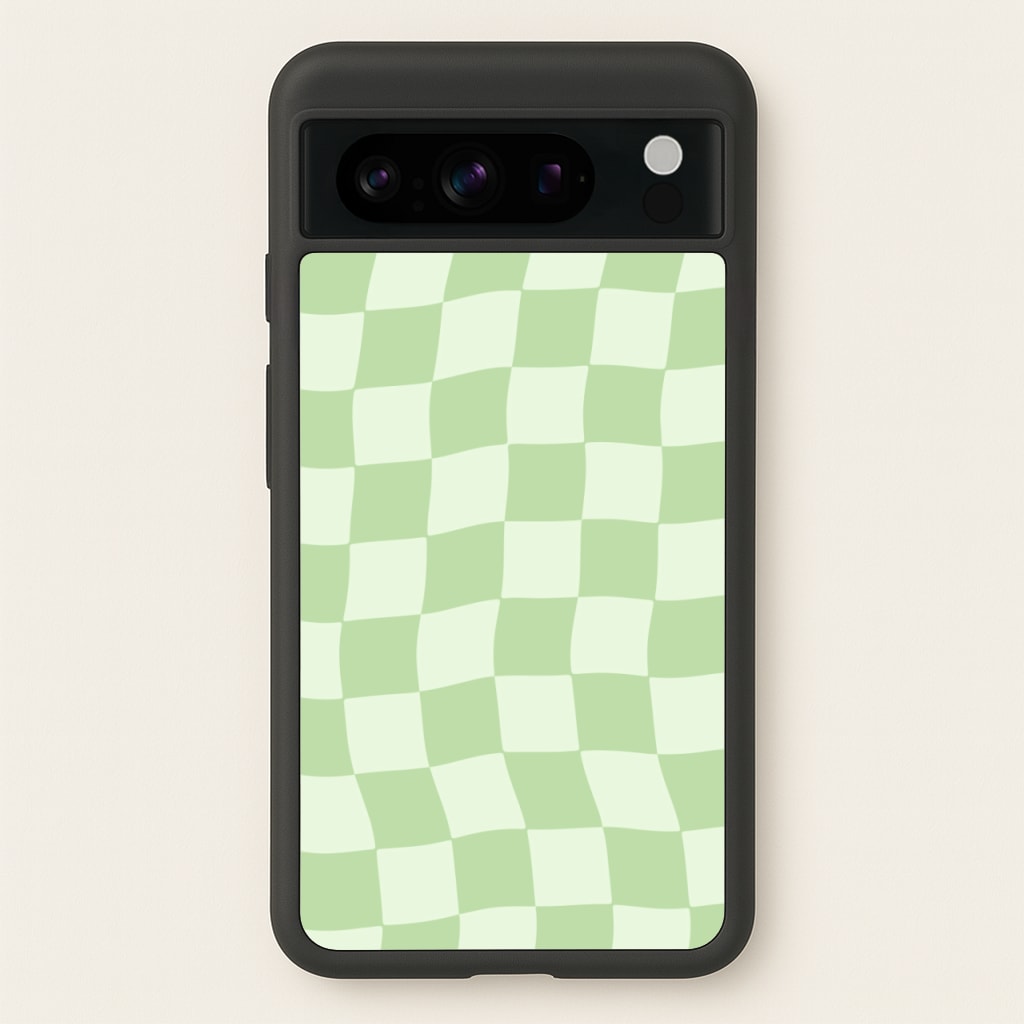 Green Checkers - Abstract Pattern Phone Case for Google Pixel 8 Pro