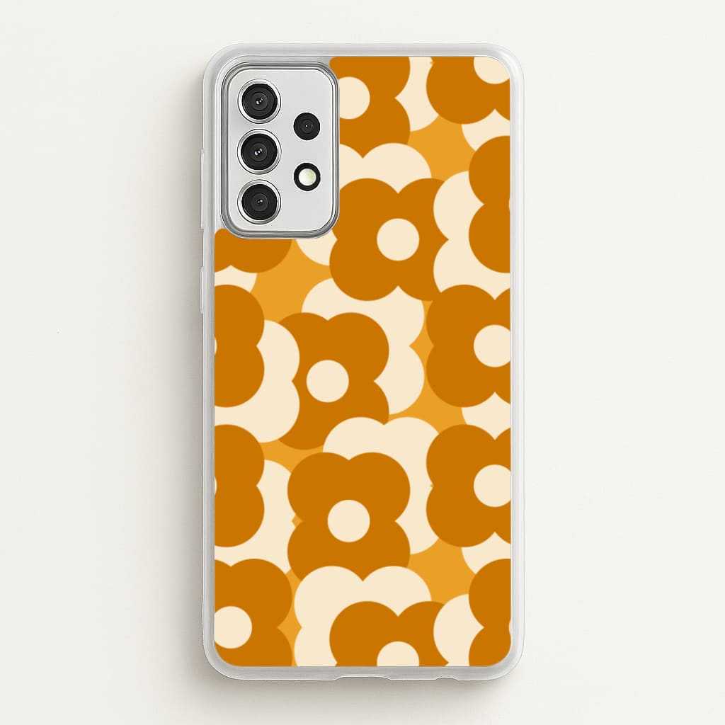 Retro Flower Pattern - Floral Phone Case for Galaxy A52 / A52s