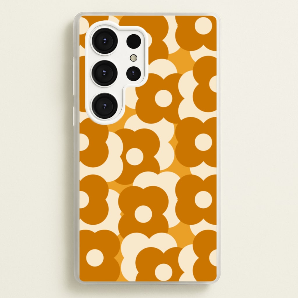 Retro Flower Pattern - Floral Phone Case for Galaxy S25 Ultra