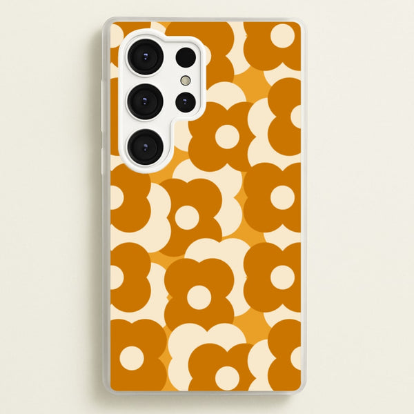 Retro Flower Pattern - Floral Phone Case for Galaxy S25 Ultra