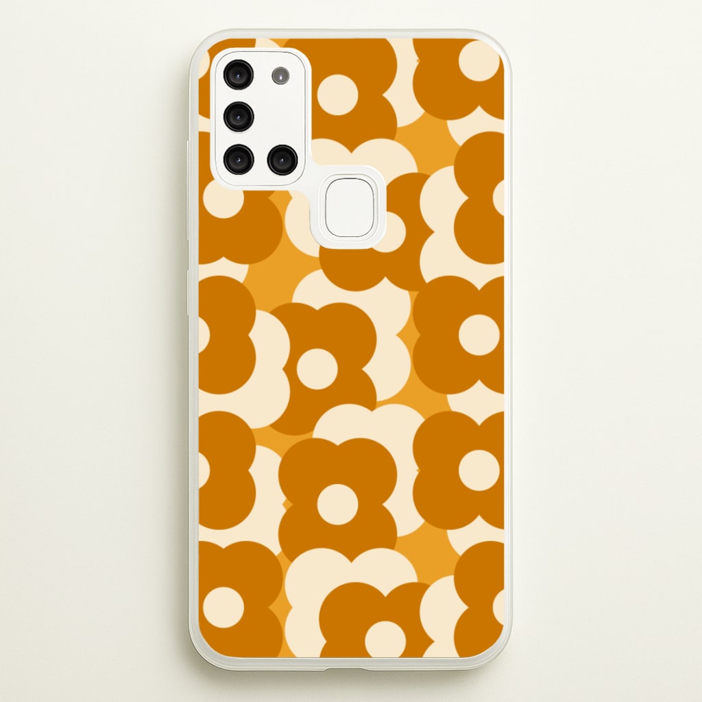 Retro Flower Pattern - Floral Phone Case for Galaxy A21s