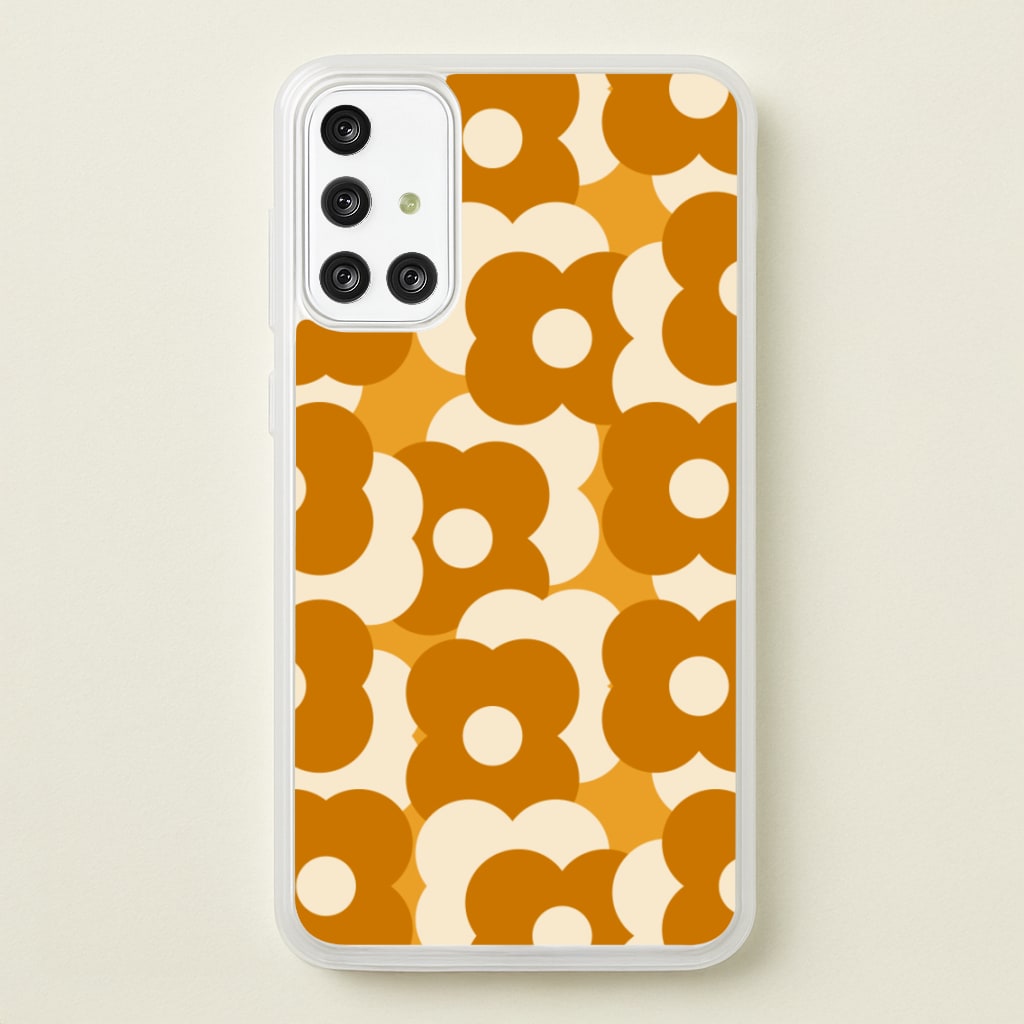 Retro Flower Pattern - Floral Phone Case for Galaxy A71