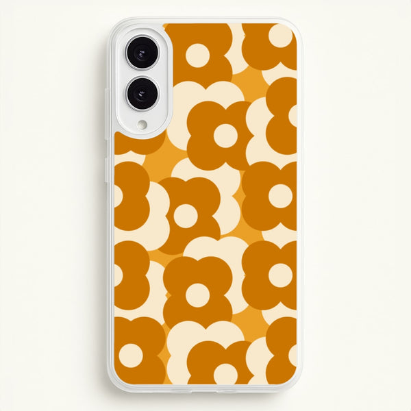 Retro Flower Pattern - Floral Phone Case for Galaxy S25 Edge