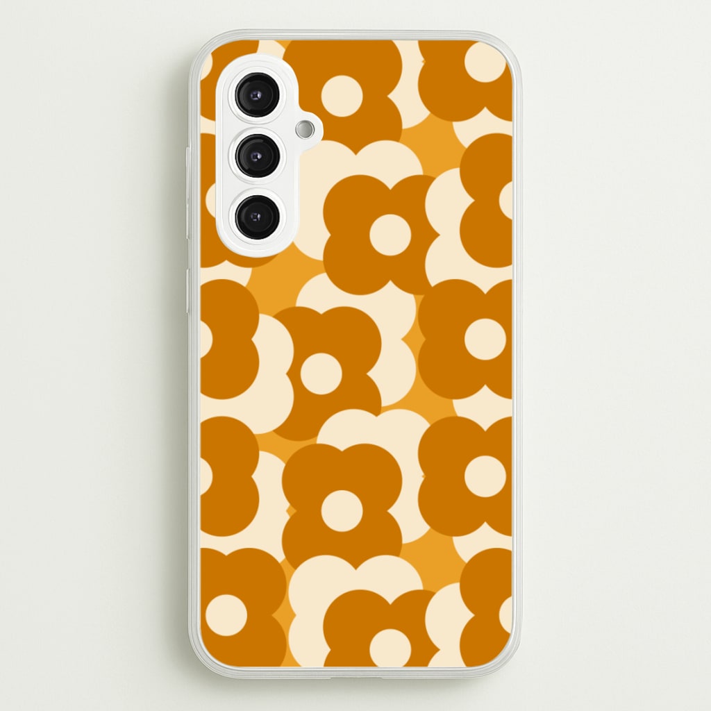 Retro Flower Pattern - Floral Phone Case for Galaxy S23FE