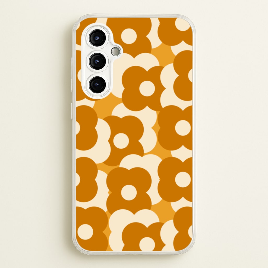 Retro Flower Pattern - Floral Phone Case for Galaxy A54