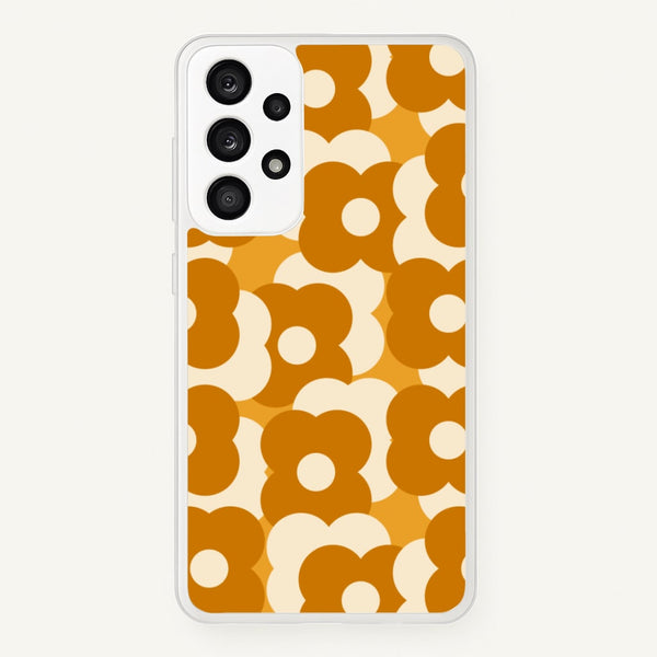 Retro Flower Pattern - Floral Phone Case for Galaxy A53
