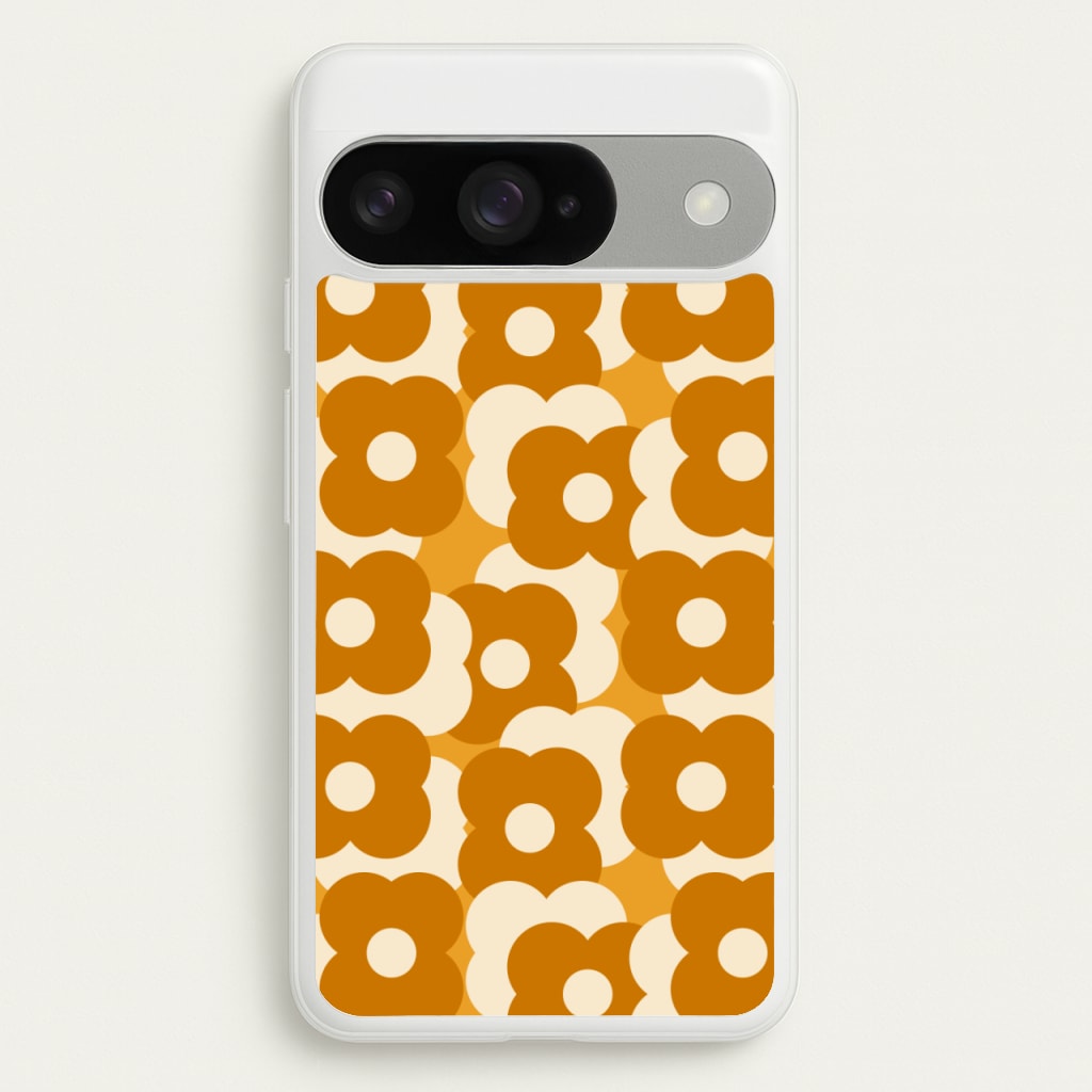 Retro Flower Pattern Phone Case for Google Pixel 10 / 10 Pro