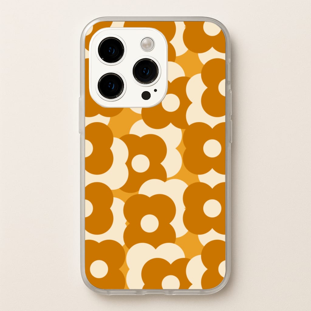 Retro Flower Pattern - Floral Phone Case for iPhone 15 Pro