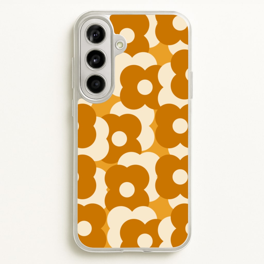 Retro Flower Pattern - Floral Phone Case for Galaxy A56