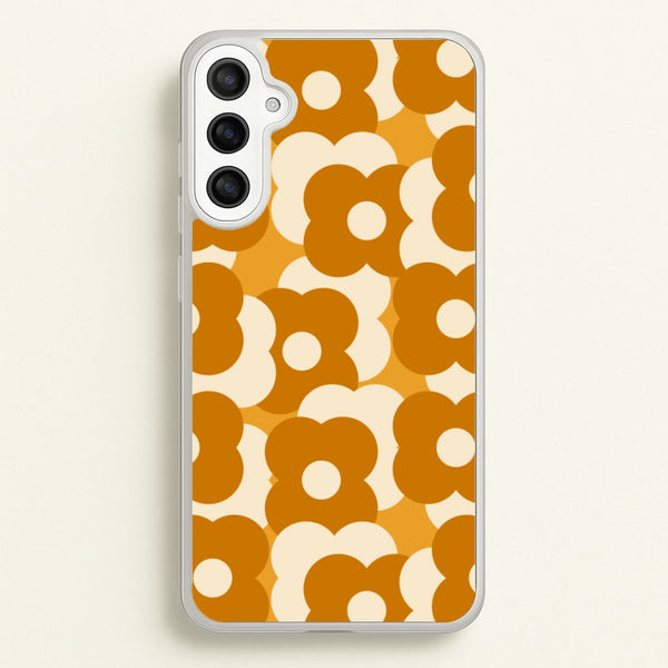 Retro Flower Pattern - Floral Phone Case for Galaxy A34