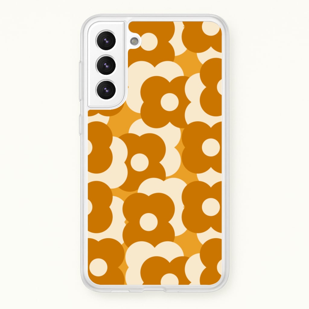 Retro Flower Pattern - Floral Phone Case for Galaxy S21FE