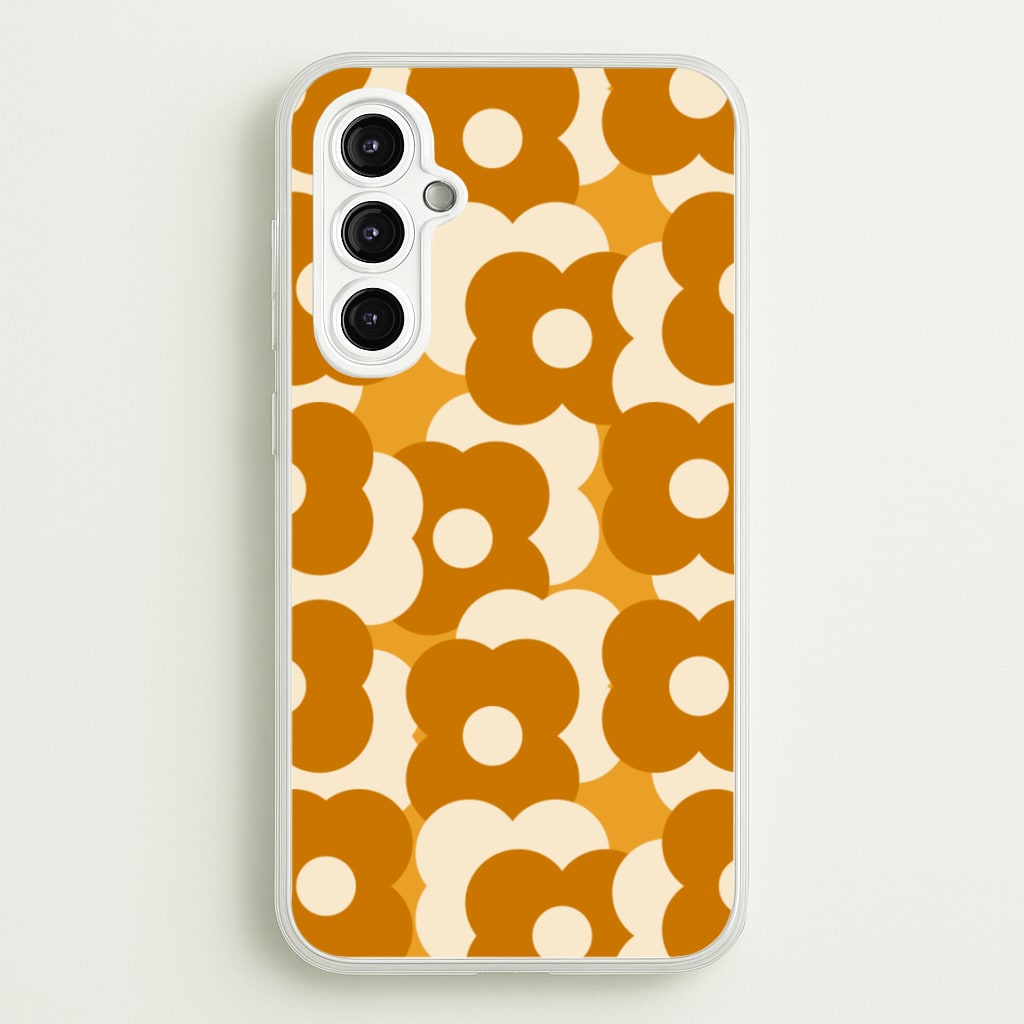 Retro Flower Pattern - Floral Phone Case for Galaxy A14