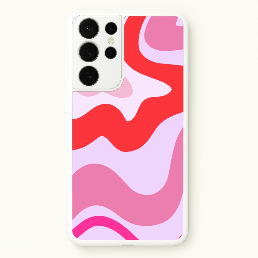 Purple & Pink Abstract - Abstract Phone Case for Galaxy S21 Ultra