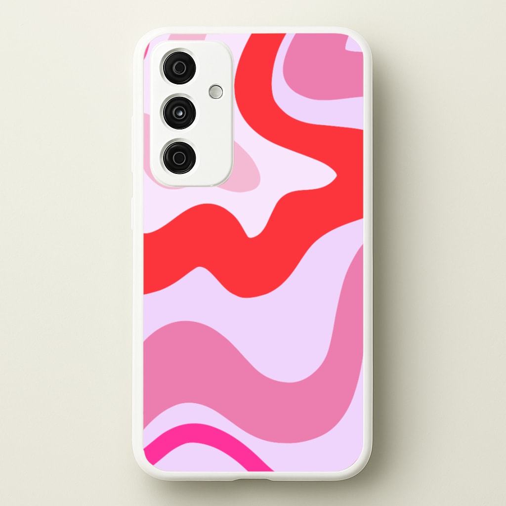 Purple & Pink Abstract - Abstract Phone Case for Galaxy A55