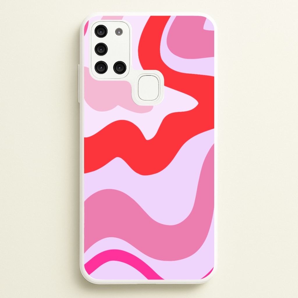 Purple & Pink Abstract - Abstract Phone Case for Galaxy A21s