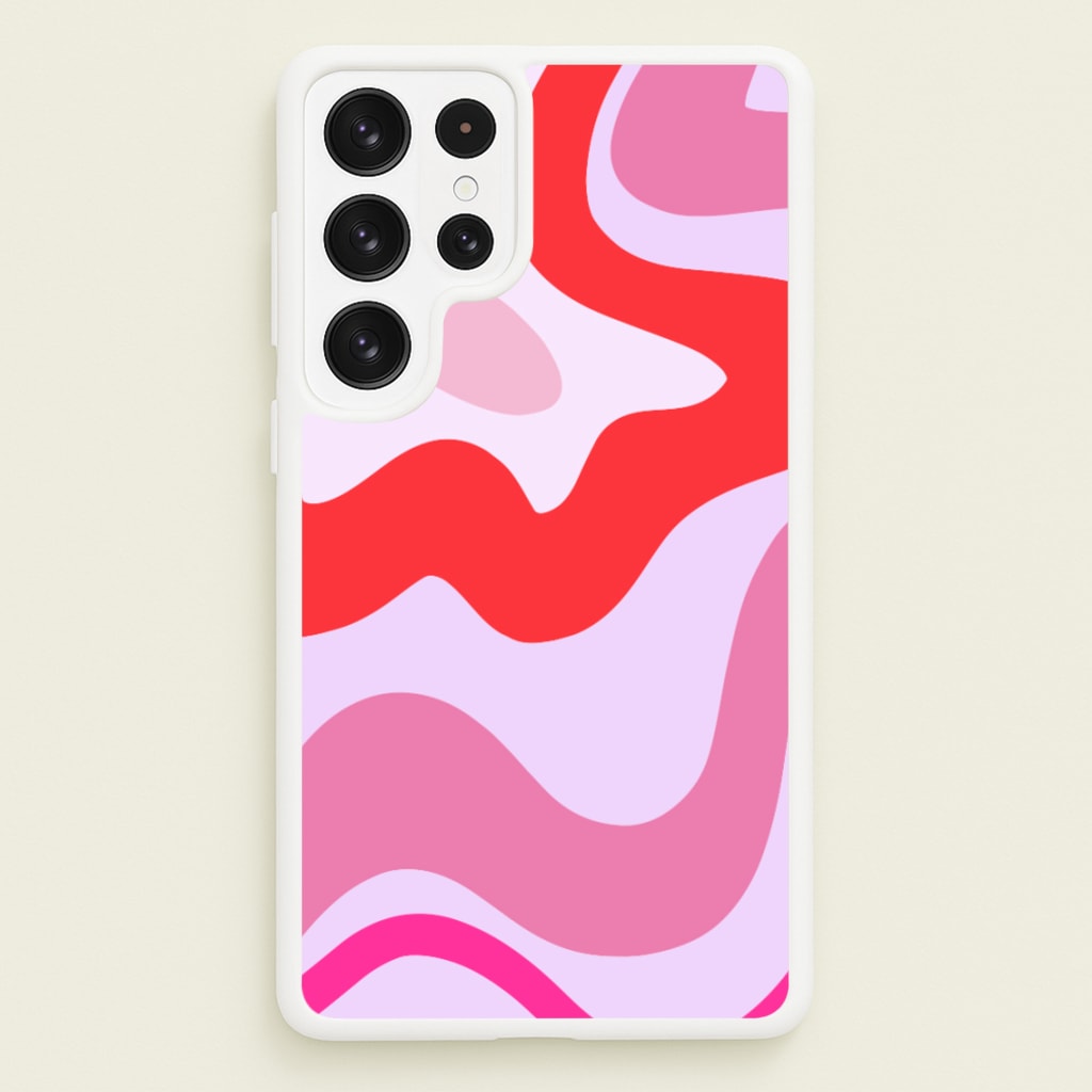 Purple & Pink Abstract - Abstract Phone Case for Galaxy S22 Ultra