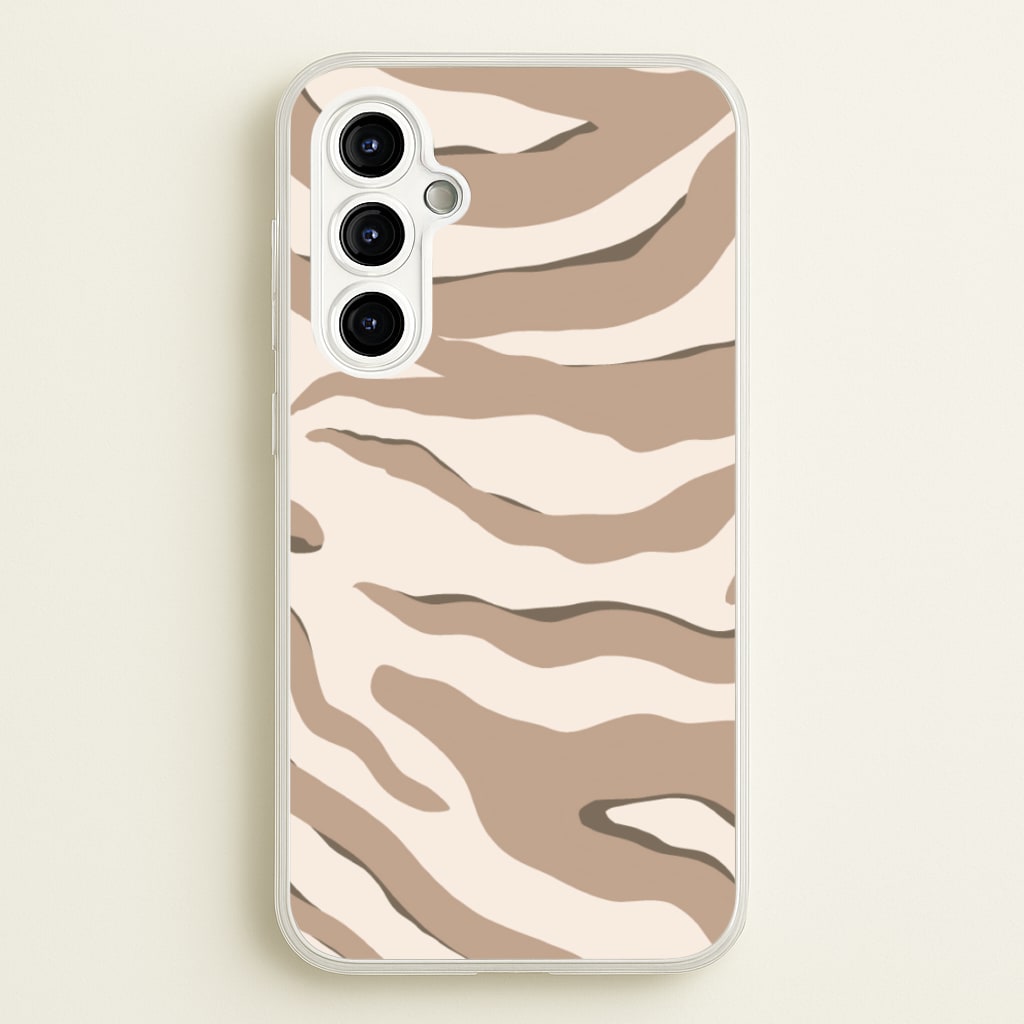 Neutral Tiger Print - Animals Phone Case for Galaxy A54