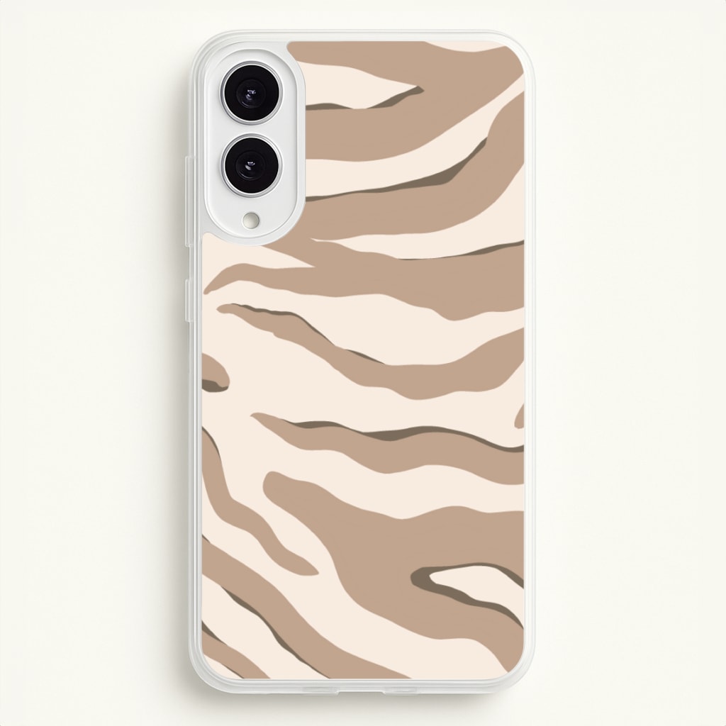 Neutral Tiger Print - Animals Phone Case for Galaxy S25 Edge