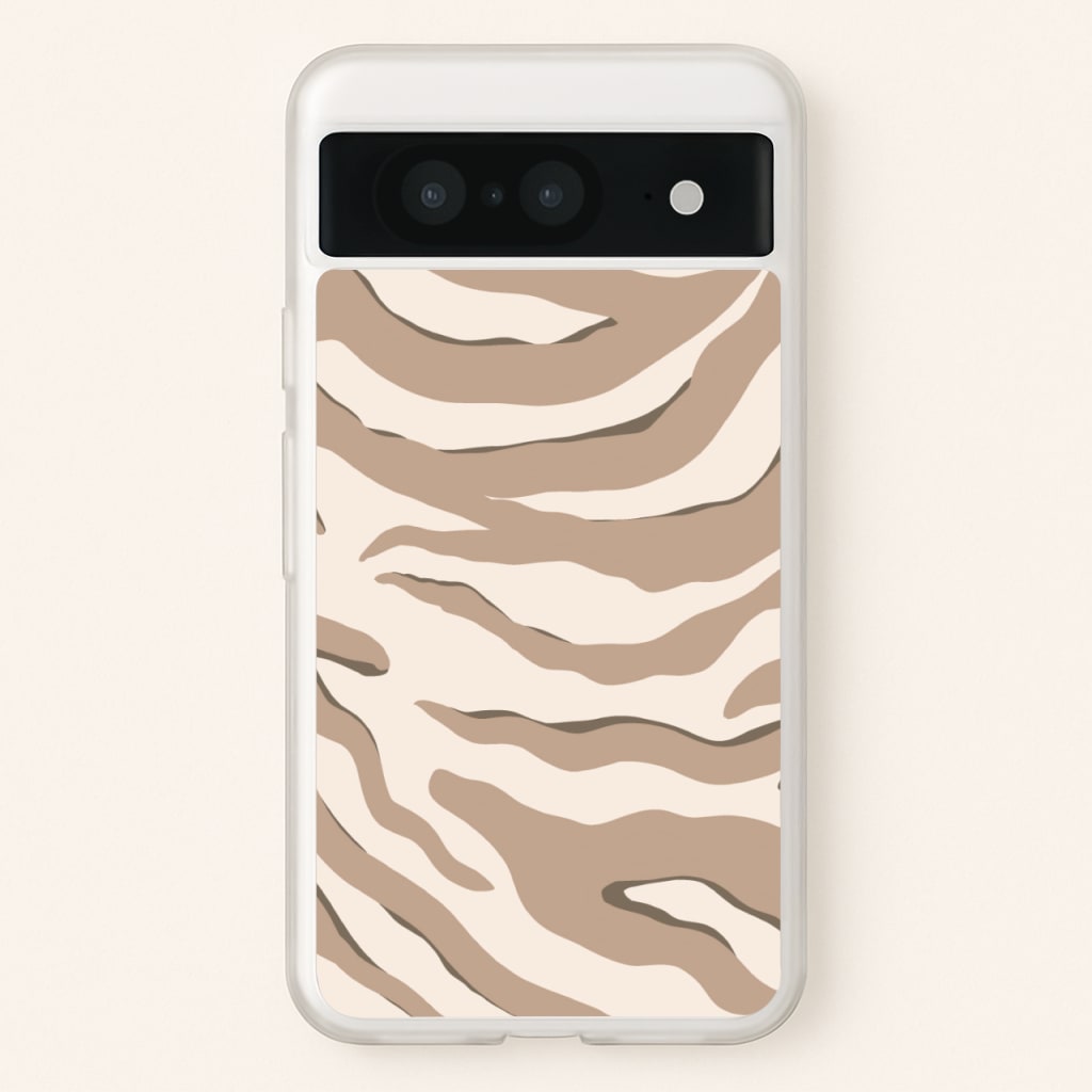 Neutral Tiger Print - Animals Phone Case for Google Pixel 8